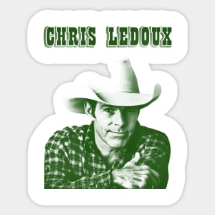 Chris LeDoux - // green solid style, Sticker